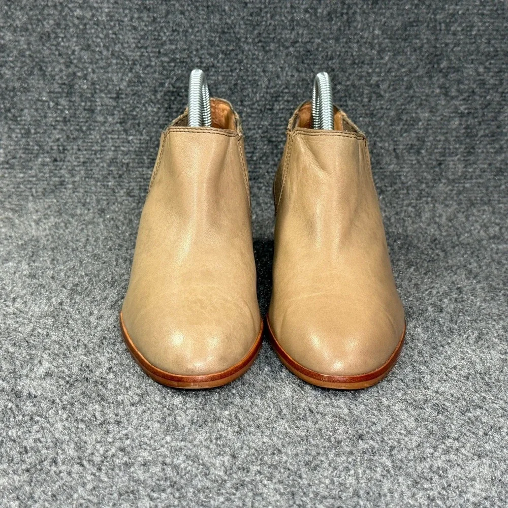 Madewell The Spencer Chelsea Ankle Boots Women's 7.5 Beige Brown Leather Slip On